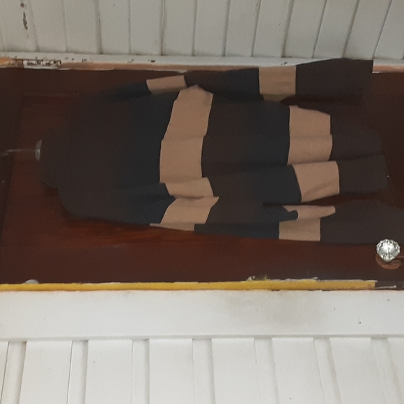 Land's End sz Large mens quarter zip sweater gray tan cotton - Picture 4 of 5